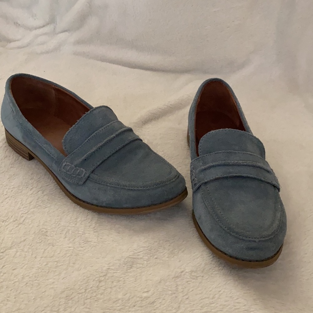 Light Blue Slip on Loafers